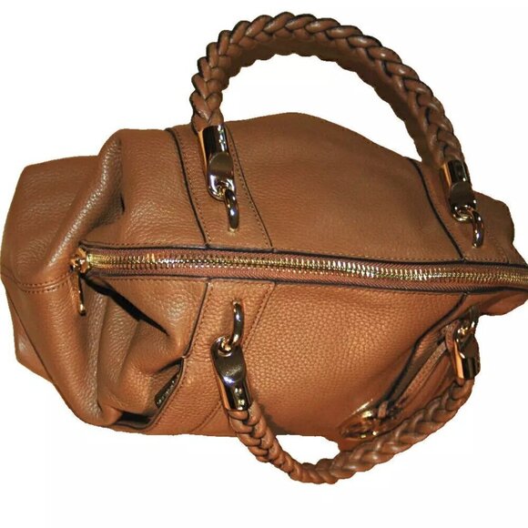 Michael Kors MK Soft Leather Handbag Medium Large Tote Zippered Purse EUC - Picture 12 of 12